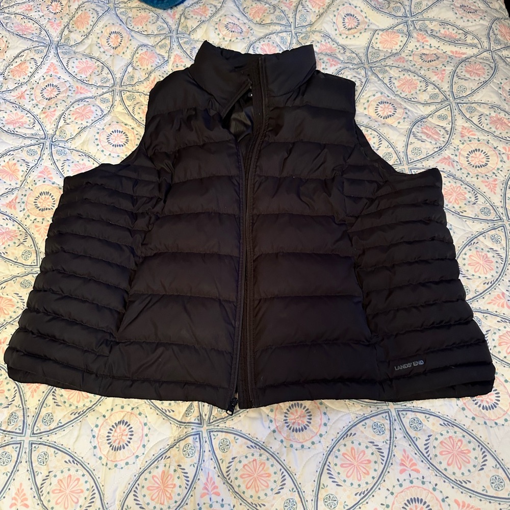 Land’s End Women’s Puffer Vest – Black – Size 3X (24W–26W)